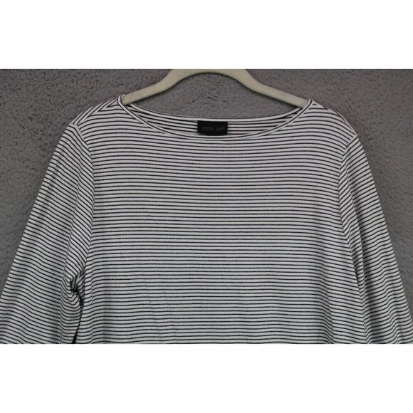 J.Jill Wearable Long Sleeve Striped Slinky Long Tunic Top-Size Medium-Side Slits - Picture 4 of 11